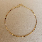 18K Gold Fill Flat Ball Anklet