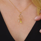 18k Gold Filled Carabiner Charm Pendant