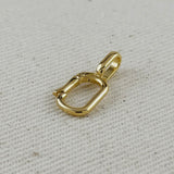 18k Gold Filled Carabiner Charm Pendant