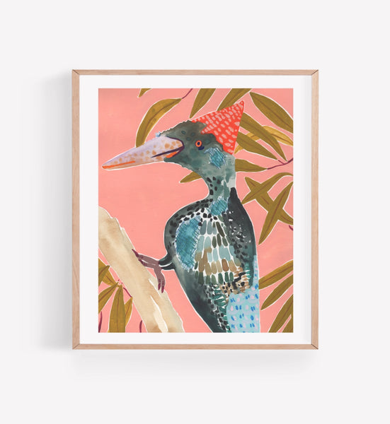 Persika Design Co. - “Ivory Billed Woodpecker” Print - 8” x 10” (STORE PICK UP ONLY)