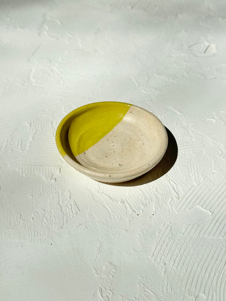 Kate Riley - Green and Beige Small Ceramic Dish