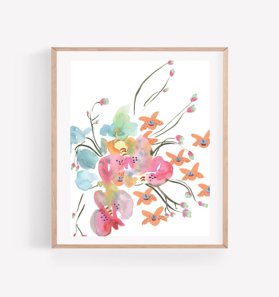 Persika Design Co. - “Jolly Rancher Orchids Floral” Print - 8” x 10” (STORE PICK UP ONLY)
