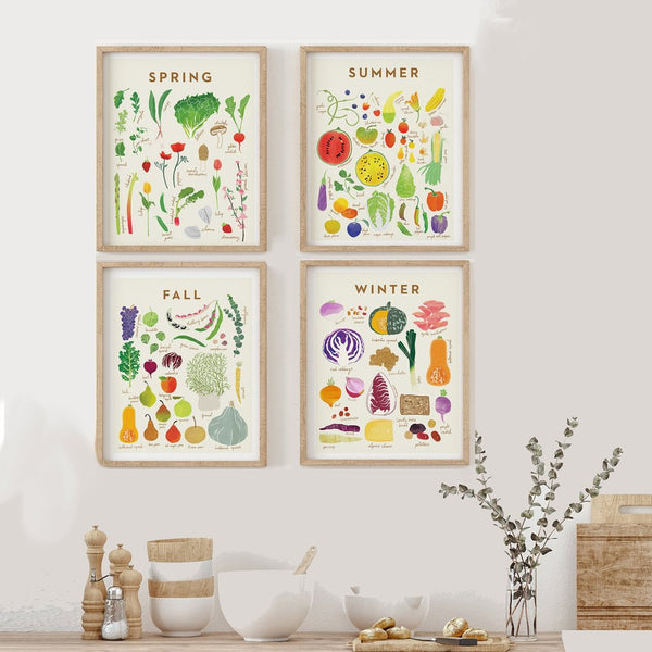 Aly Miller Designs - Collection of 4 Seasonal Prints - 11” x 14” (STORE PICK UP ONLY)