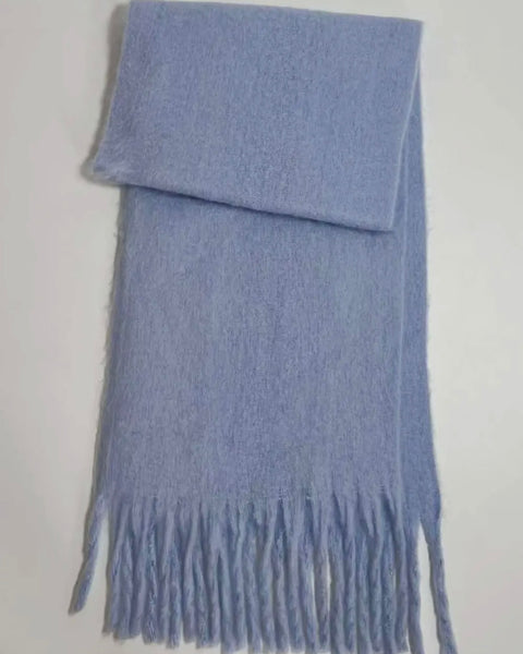 Tassel Scarf - Light Misty Blue