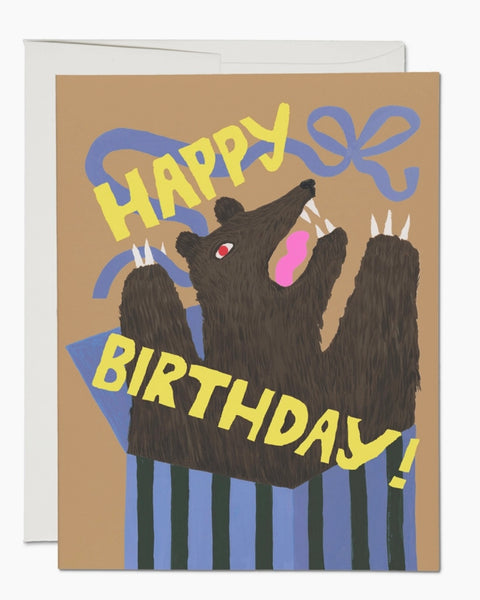 Bear Surprise “Happy Birthday” Greeting Card