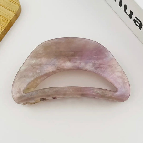 Purple Half Moon Hair Clip