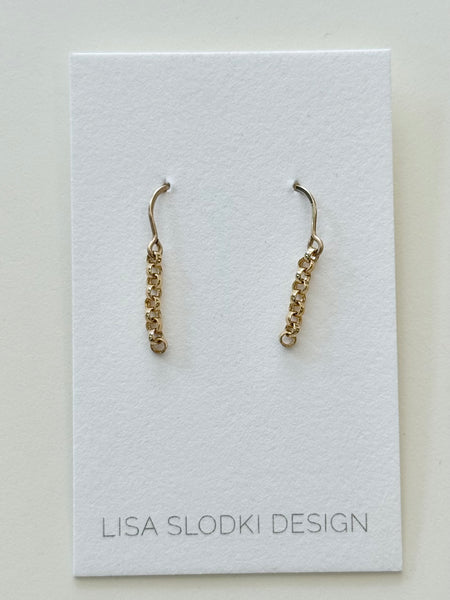 Lisa Slodki - Gold Fill Small Chain Earrings