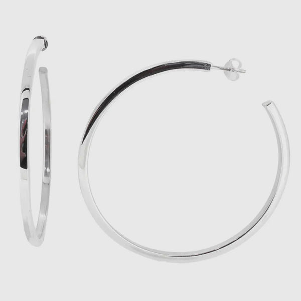 Silver 60mm Hoop Earrings