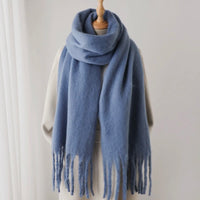 Tassel Scarf - Denim Blue