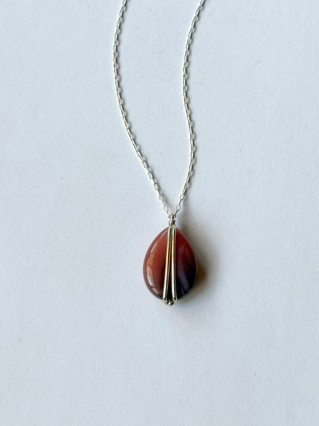 Lisa Slodki - Sterling Silver + Botswana Agate Necklace