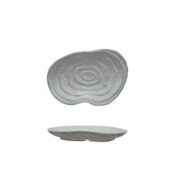 Stoneware Wood Slice Shaped Soap Dish