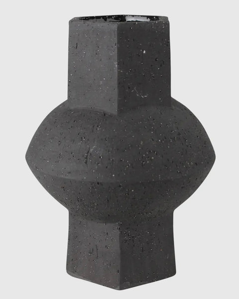 Black Hexagon Vase