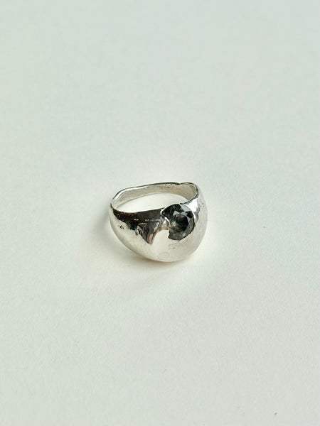 Lauren Landa - Sterling Silver Green Amethyst Small Signet Ring