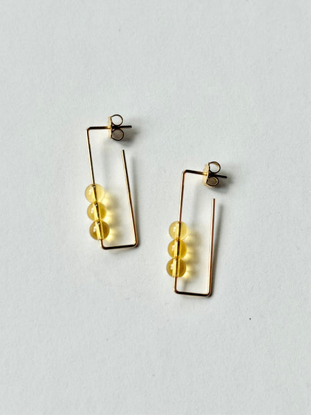 Lisa Slodki - Gold Fill + Citrine Earrings