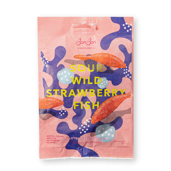 BonBon - Sour Wild Strawberry Fish Candy