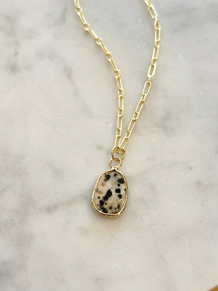 Dalmatian Jasper Gemstone Necklace