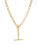 T Bar Necklace - Gold