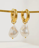 Flânerie - Oceana Large Statement Pearl Hoop Earrings