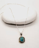 Sterling Silver Copper Turquoise Galaxy Necklace