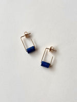 Lisa Slodki - Tube Earrings - Gold Fill + Lapis