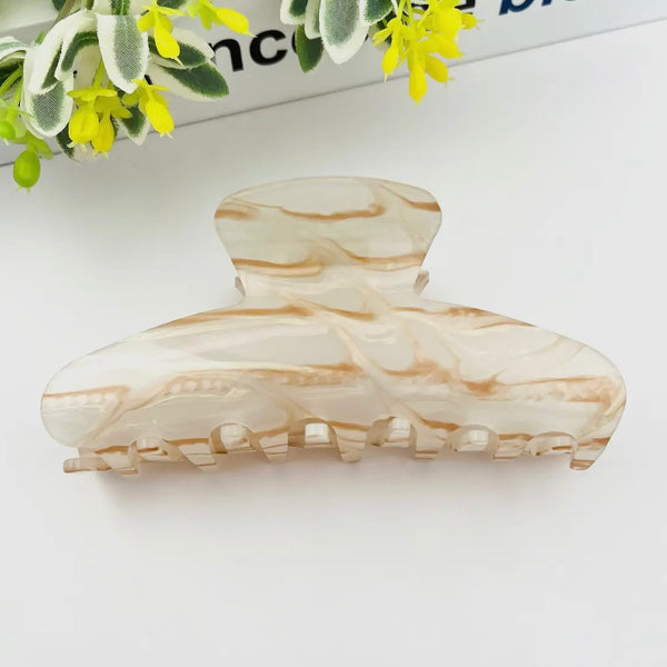 Champagne Iridescent Ink Style Hair Clip