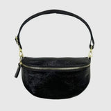 Leather Crossbody Bag - Black