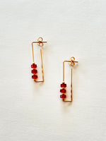 Lisa Slodki - Stacked Earrings - Gold Fill + Carnelian