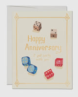 “I Got Lucky With You” Anniversary Greeting Card