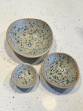 Blue Speckled Stoneware Bowl - Medium