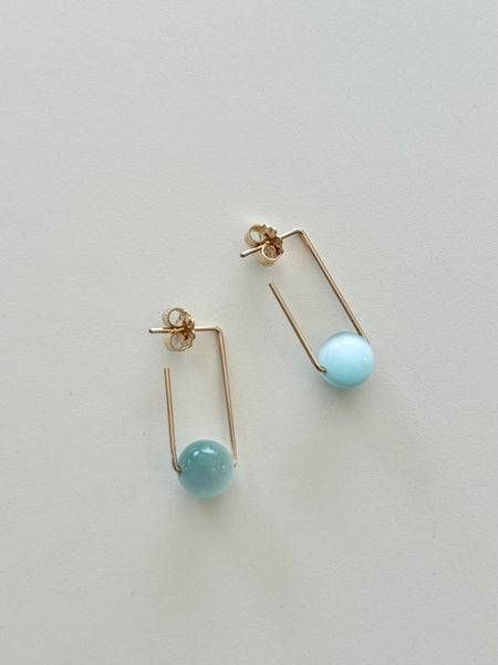 Lisa Slodki - Blue Stone Earrings - Gold Fill