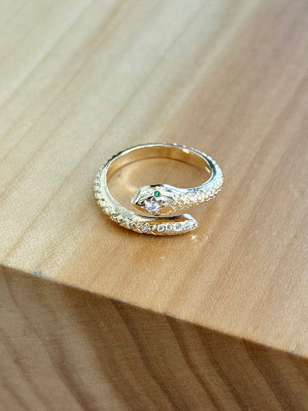 Textured Band Snake Ring