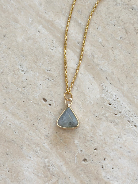 Labradorite Triangle Gemstone Necklace
