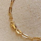 18k Gold Fill Small Paperclip Bracelet
