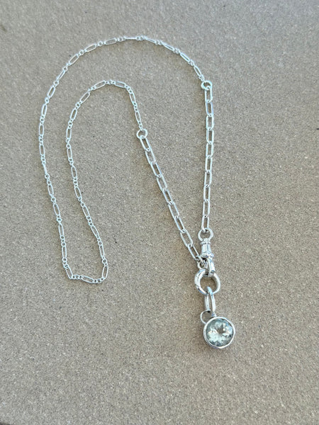 Lauren Landa - Bezel Green Amethyst Watch Chain Necklace
