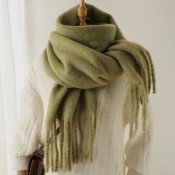 Tassel Scarf - Army Green