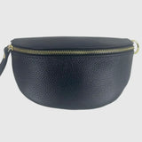 Leather Crossbody Bag - Black