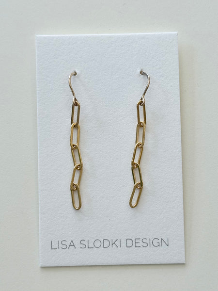 Lisa Slodki - Box Chain Earrings - Gold Fill