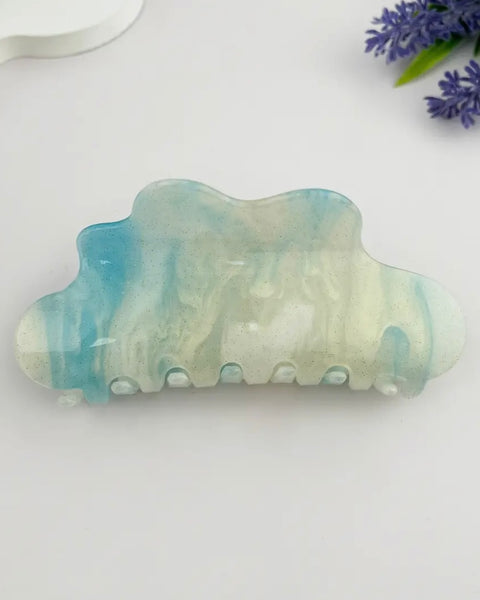 Sparkly Blue Cloud Hair Clip