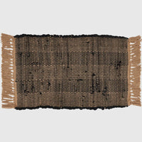 Saro Lifestyle - Striped Chindi Placemat - Black