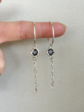 Lauren Landa - Silver + London Blue Topaz Hoop Earrings