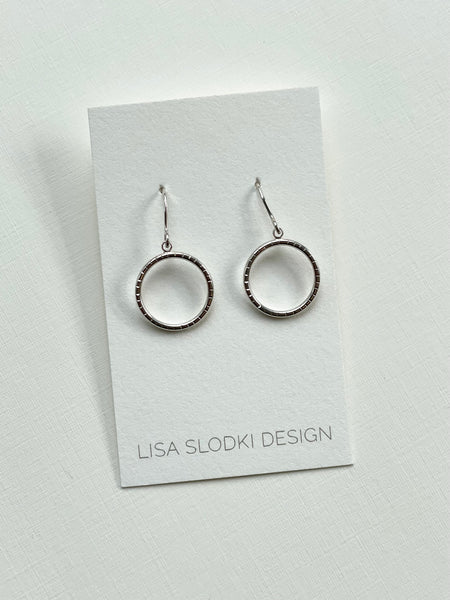 Lisa Slodki - Textured Circle Earrings