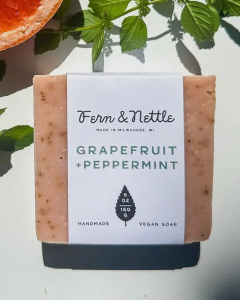 Fern and Nettle - Vegan Soap - Grapefruit + Peppermint