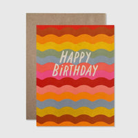 “Happy Birthday” Colorful Greeting Card