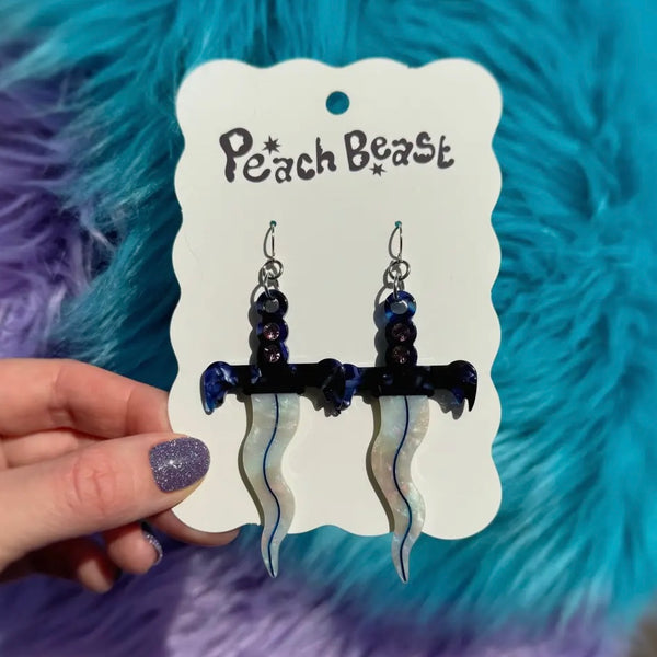 Peach Beast - Dagger Statement Earrings
