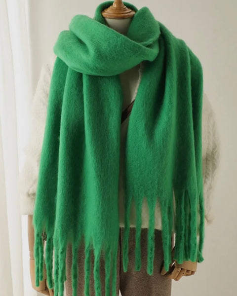 Tassel Scarf - Kelly Green