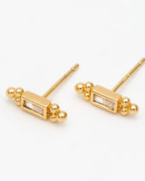 Pave Geometric Rectangle Earrings