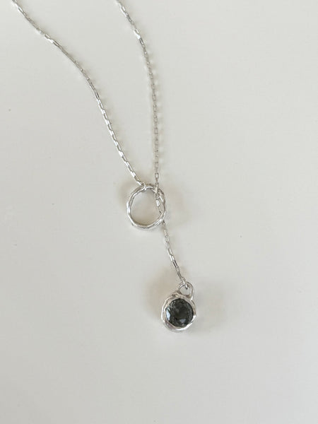 Lauren Landa - Sterling Silver + Green Amethyst Lariat Necklace