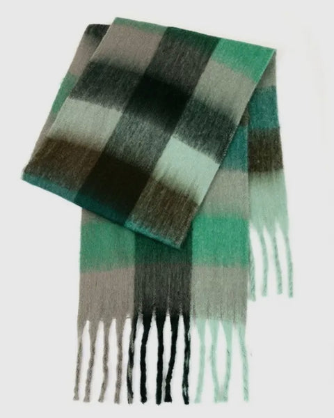 Checkered Scarf - Greens