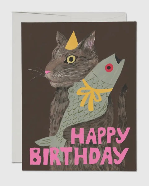 “Cat’s Delight Happy Birthday” Greeting Card