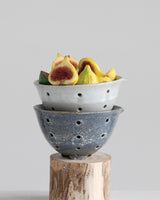 Stoneware Berry Bowl - Dark Blue/ Grey